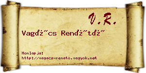 Vagács Renátó névjegykártya