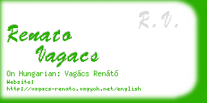 renato vagacs business card