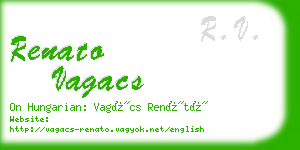 renato vagacs business card
